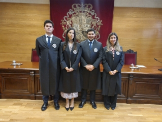 Los cuatro integrantes de la 72ª promoción de la Carrera Judicial con destino en Extremadura